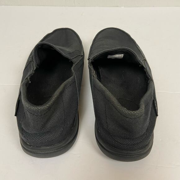 Crocs Santa Cruz Slip On Canvas Loafer Shoes Black Comfort 204835 Men’s Size 10 - Picture 7 of 9